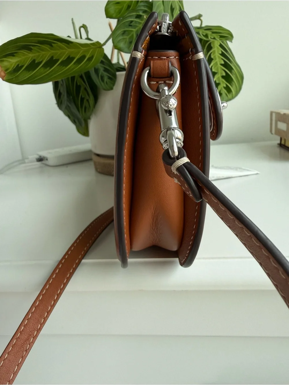Coach Penn Shoulder Bag in Silver/Burnished Amber